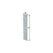 Conector plano L.170mm An.30mm S.3mm STA sendzimir galvanizado No. Agujeros 8 GAH (Por 50)
