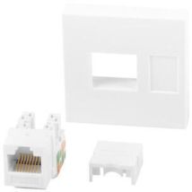 Lanberg - WS-4545-RJ45K-W placa de pared y cubierta de interruptor Blanco