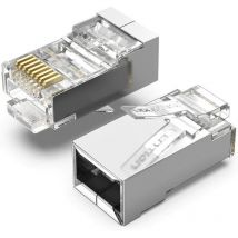 Connecteur modulaire RJ45 CAT.5E FTP, transparent, 10 pcs.