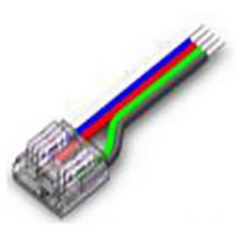 Conector Ruban led cob rgb+w Ancho 12mm sin soldadura