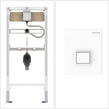 Conel Urinal Vorwandelement mit Vigour tees Betätigungsplatte, weiß