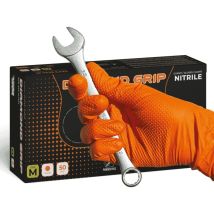 Conf. 50 Pz Guanti In Nitrile Arancio Senza Polvere Vam Diamomd Tg. L