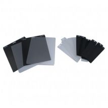 1168/100 - Set 10 cartellini portanome, Alpha, pulsante singolo nero - Urmet