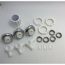 Novellini - Confezione 3 bocchette idromassaggio verticale ROTOJ2 Cromo