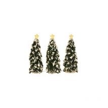 Edelman - confezione 3 pezzi abete innevato con decorazioni luminose a batteria sam 8718861653212