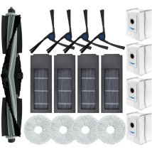 Alovez - Confezione da 17 accessori di ricambio per aspirapolvere Ecovacs Deebot X2 / X2 Omni / X2 Pro / DEX86, 1 spazzola principale, 4 spazzole