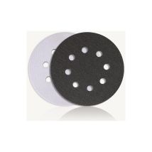 Confezione Da 2 Tamponi Abrasivi In Spugna Morbida A 8 Fori Per Levigatrice, Protezione Antiurto E Antirumore (125 Mm)