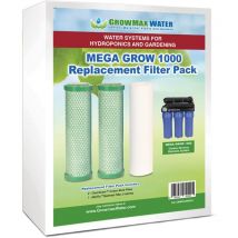 Confezione da 3 Filtri per attrezzatura Mega Grow 1000 2 Filtri Carbon Block + 1 Filtro Sedimenti da 5 micron. Rimuove cloro, sedimenti, terra e