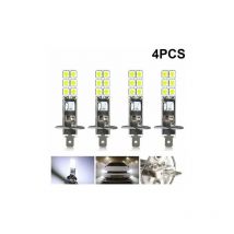 Aiperq - Confezione da 4 led H1 led 12V 6000K Bianco 55W led Fendinebbia per auto Luci di guida Lampadina per fari a led