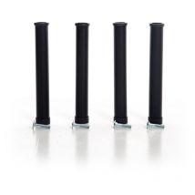 DolciSogni - Set 4 Piedini per Rete Letto, confezione da 4 Gambe Universali, con Attacco a Bullone Singolo M10, Lunghezza 35 cm, Alta Resistenza