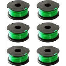 Confezione da 6 bobine Green Line per decespugliatore Black & Decker GL7033 GL8033 GL9035 A6482