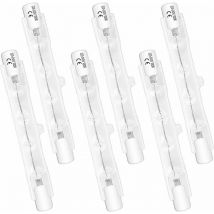 Set di 6 lampadine alogene R7S 78mm 100W 230V, lampada tubolare alogena dimmerabile, luce bianca calda 2700K, flusso luminoso 1500LM, faretti alogeni