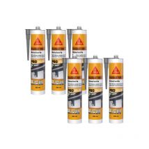 Confezione da 6 Sika Sika seal-185 Sigillanti siliconici per falegnameria - Grigio - 300ml - Gris