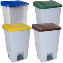 Denox - Confezione di riciclaggio Selective Container: 4 contenitori colorati da 80 litri. Capacità totale 320 litri