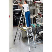 Zarges - Coni b Sprossen-Stehleiter, beidseitig begehbar Arbeitshöhe: max. 4,05m 40313