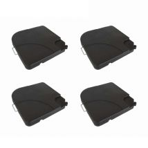Conjunto 4 Bases de Parasol Chillvert 50x50x6 cm Fabricado en Resina de Alta Calidad y Resistencia Color Negro