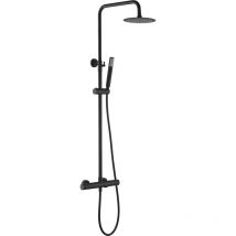 Imex - Ensemble de douche avec thermostatique Modèle line Pommeau de douche de taille standard Couleur Noir finition Mate [ ]