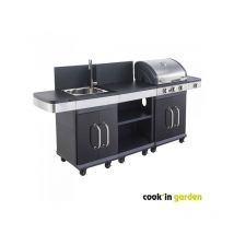 Conjunto FIDGI 3 + mesa auxiliar + fregadero - Cook in Garden