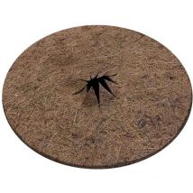 Conjunto de 2 discos de mantillo de fibras de coco naturales Marrón 30 cm - Terre Jardin
