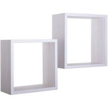 Modularredo - Estantes cúbicos de pared conjunto de 2 pc mod. Q-bis Roble imperial