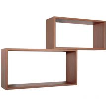 Ahd Amazing Home Design - Estantes de pared rectangulares conjunto de 2 pc mod. Bislungo Cerezo