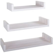 Ahd Amazing Home Design - Estantes de pared conjunto de 3 pc mod. Calamita Maxi Roble imperial