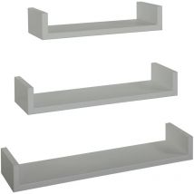 Estantes de pared conjunto de 3 pc mod. Calamita Gris guijarro