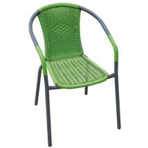 Silla apilable acero/fibra basic. verde