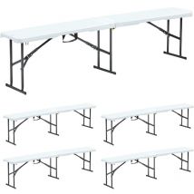 Lote de 5 bancos plegables para 3 personas