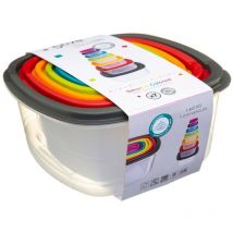 7 cajas cuadradas de plástico colors - 5five