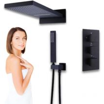 Conjunto de ducha empotrado, Negro