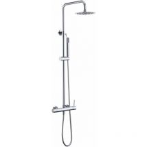 Ensemble de Douche avec Mitigeur Modèle MONZA Pommeau de douche de taille Standard Couleur Gris finition Chrome [ IMEX ]