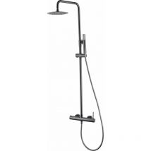 Imex - Ensemble de douche avec robinet simple Modèle monza Pomme de douche de taille standard Couleur noir finition métal noir gun [ ]