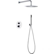 Imex - Ensemble de douche encastré avec thermostatique Modèle monza Pomme de douche de taille standard Couleur Gris finition Chrome [ ]