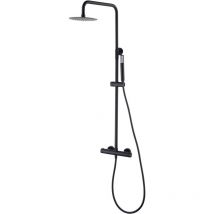 Imex - Ensemble de douche thermostatisé Modèle monza Pomme de douche de taille standard Couleur noire finition mate [ ]
