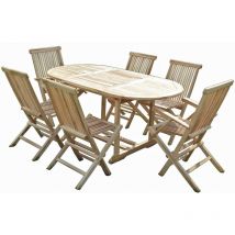 Conjunto de jardín de teca solo 4 sillas y 2 sillones