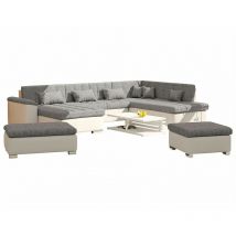 Conjunto de muebles tapizado Comfivo 218, Soft 017 + Lawa 05, Función de descanso, 0, Cuero ecológico + Tapiz