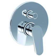 Eurorama - Conjunto de piezas exteriores - Mezclador de ducha empotrado con desviador automático de 2 vías Reno23 - Con parte interna incasso