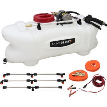 Conjunto de Remolque atv Todo Terreno 820x950x1930mm con Neumáticos Capacidad 295kg y Pulverizador con Tanque 100L de 500x450x900mm con 5m Cable y 5m