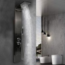 Columna De Ducha, Hidromasaje De Acero Inoxidable 304, Panel De Ducha Negro