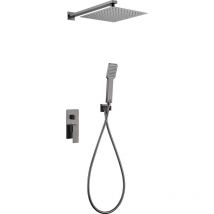 Ensemble de Douche Encastrée avec Mitigeur Modèle PISA Couleur Noir Finition en Black gun metal [ IMEX ]