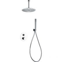 Imex - Ensemble de douche encastré avec thermostatique Modèle piamonte Couleur Gris Finition en chrome [ ]