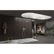 Imex - Ensemble de douche encastré avec thermostat Modèle tíbet Couleur or Finition en or brossé [ ]