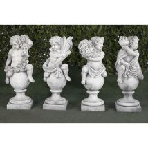 Conjunto estatuas de jardín Cuatro Estaciones 33x33x103 (Incluye Las Cuatro)