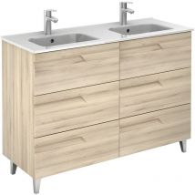 Mobiliario Royo - Conjunto de mueble de baño de 6 cajones compacto vitale - royo Color: Beige Nature - Opciones: Mueble + Lavabo