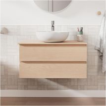 Mob-in - Conjunto mueble lavabo simple 80 cm + lavabo sorrento