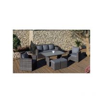 Conjunto Ratan Sinte/acero Mayence - 170x86x59c