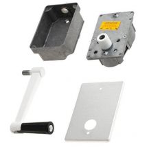 Tecnogas S.r.l. - Conjunto torno persiana mecanismo-caja-placa-manivela blanca 70090002