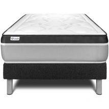 Vitalit - Somier negro + Colchón con espuma viscoelástica 90 x 200