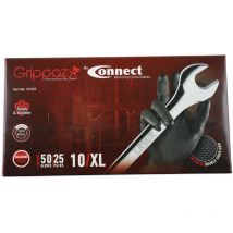 Connect - Grippaz XLarge Black Nitrile Gloves Box 50pc/25 Pairs 37307